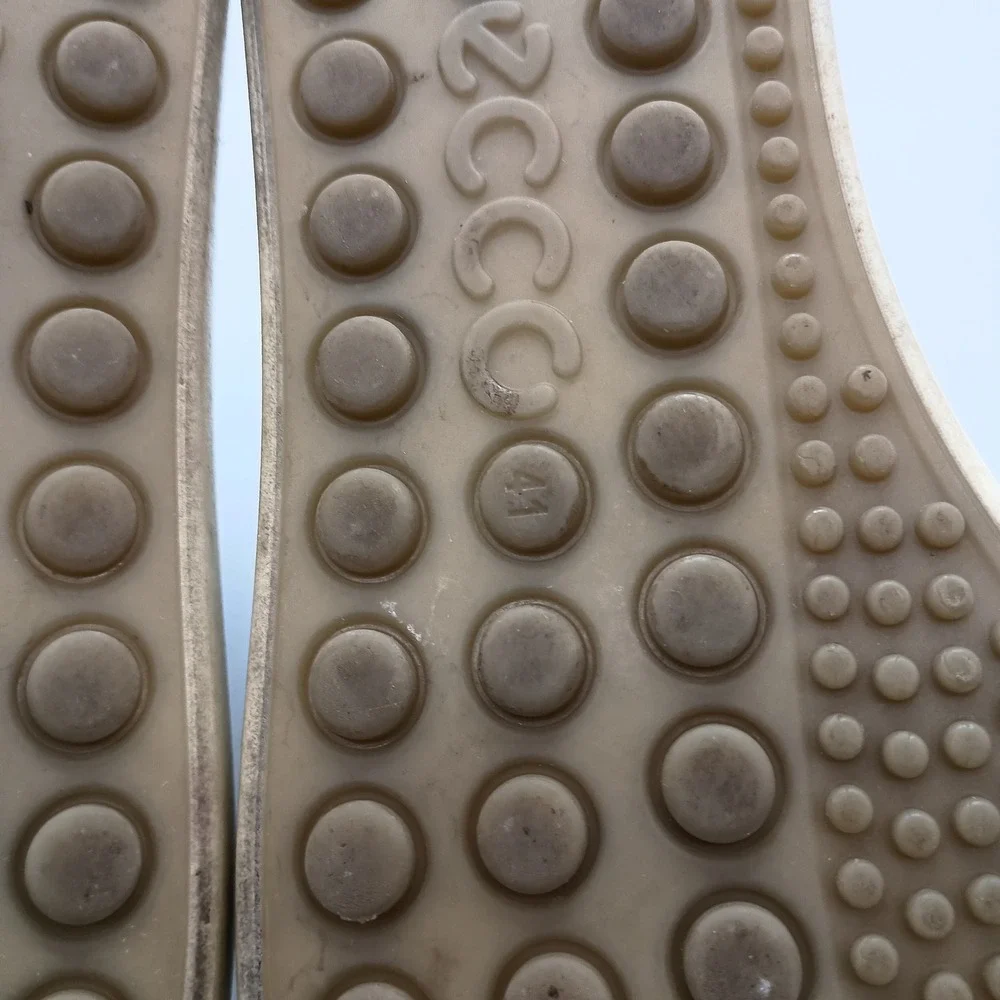 ECCO Soft 7 White Leather High Top Sneakers Mens Size 41‎ Extra Width